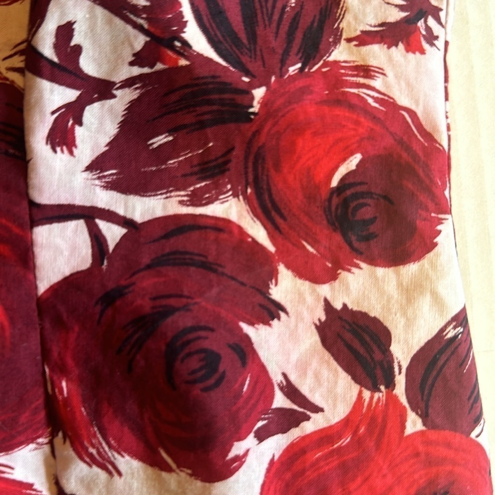 Trina Turk Los Angeles sleeveless red burgundy floral top adjustable straps - Picture 9 of 11